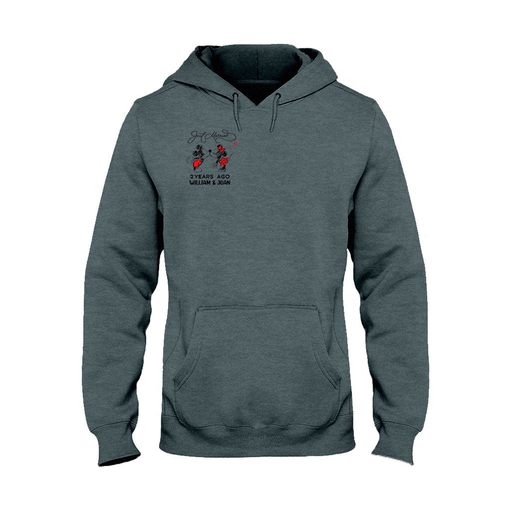 Personalized Just Married Couple T-Shirt & Hoodie Gift