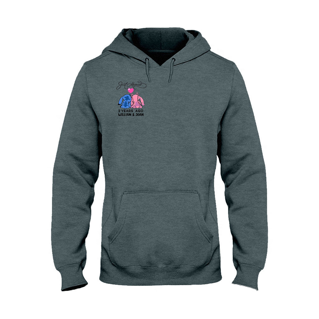 Personalized Just Married Couple T-Shirt & Hoodie Gift Idea