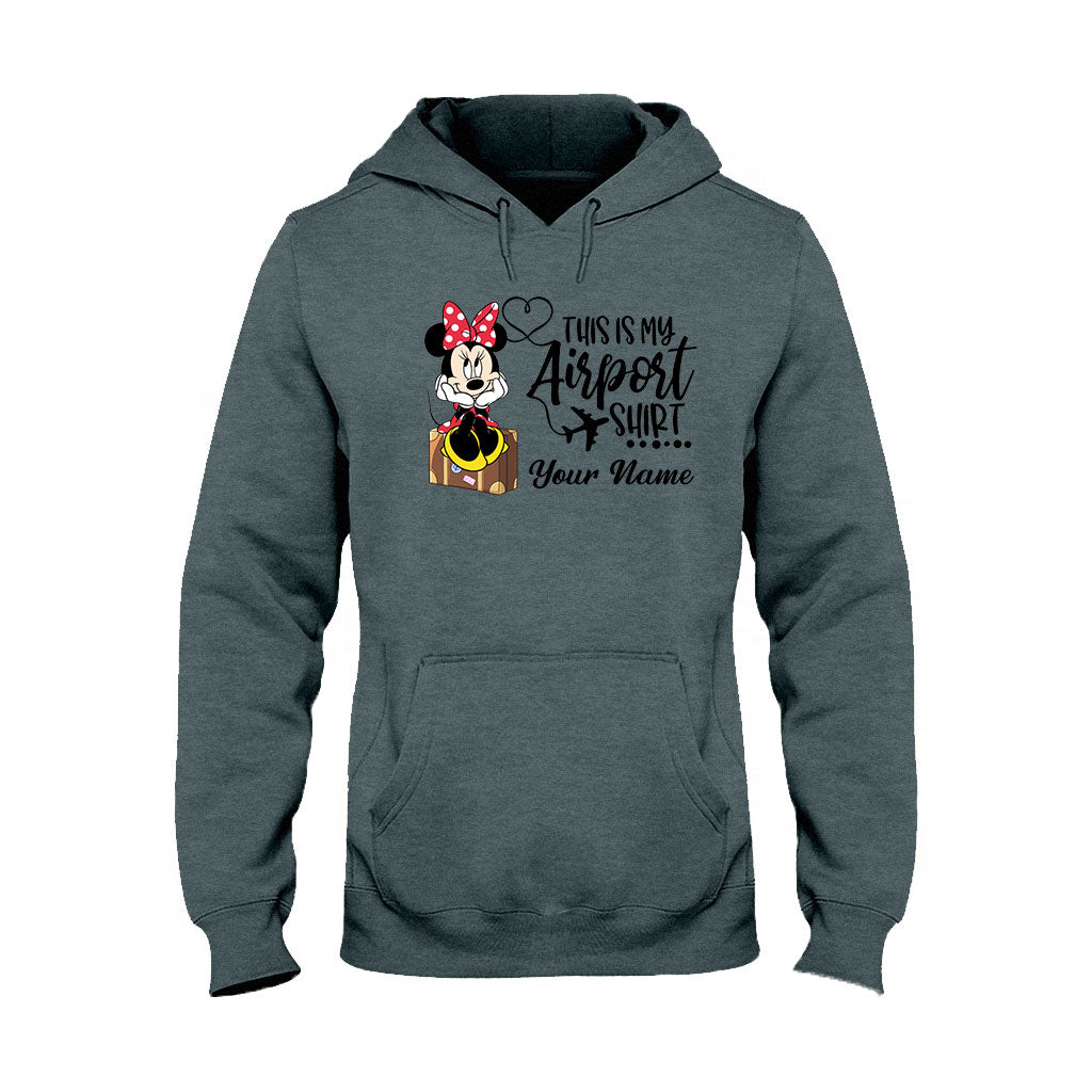 Personalized Mouse Airport Shirt Custom Name T-shirt Hoodie Gift for Travelers
