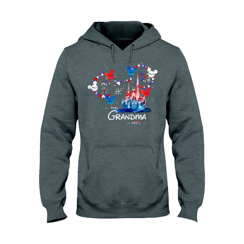 Personalized Best Grandma Ever T-shirt & Hoodie for Independence Day Gift