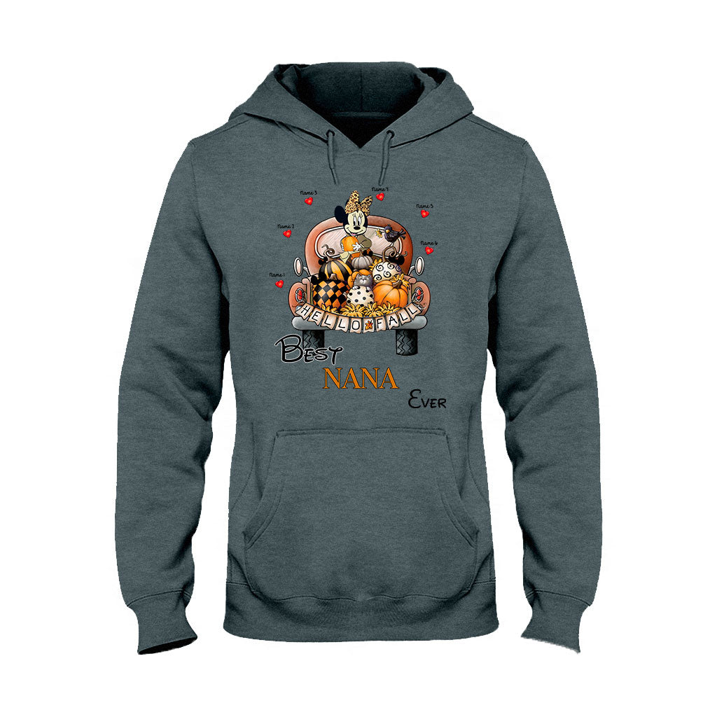 Personalized Hello Fall T-shirt & Hoodie with Custom Names for Family