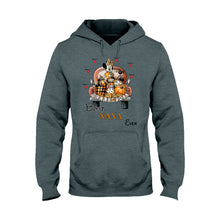 Load image into Gallery viewer, Personalized Hello Fall T-shirt &amp; Hoodie with Custom Names for Family
