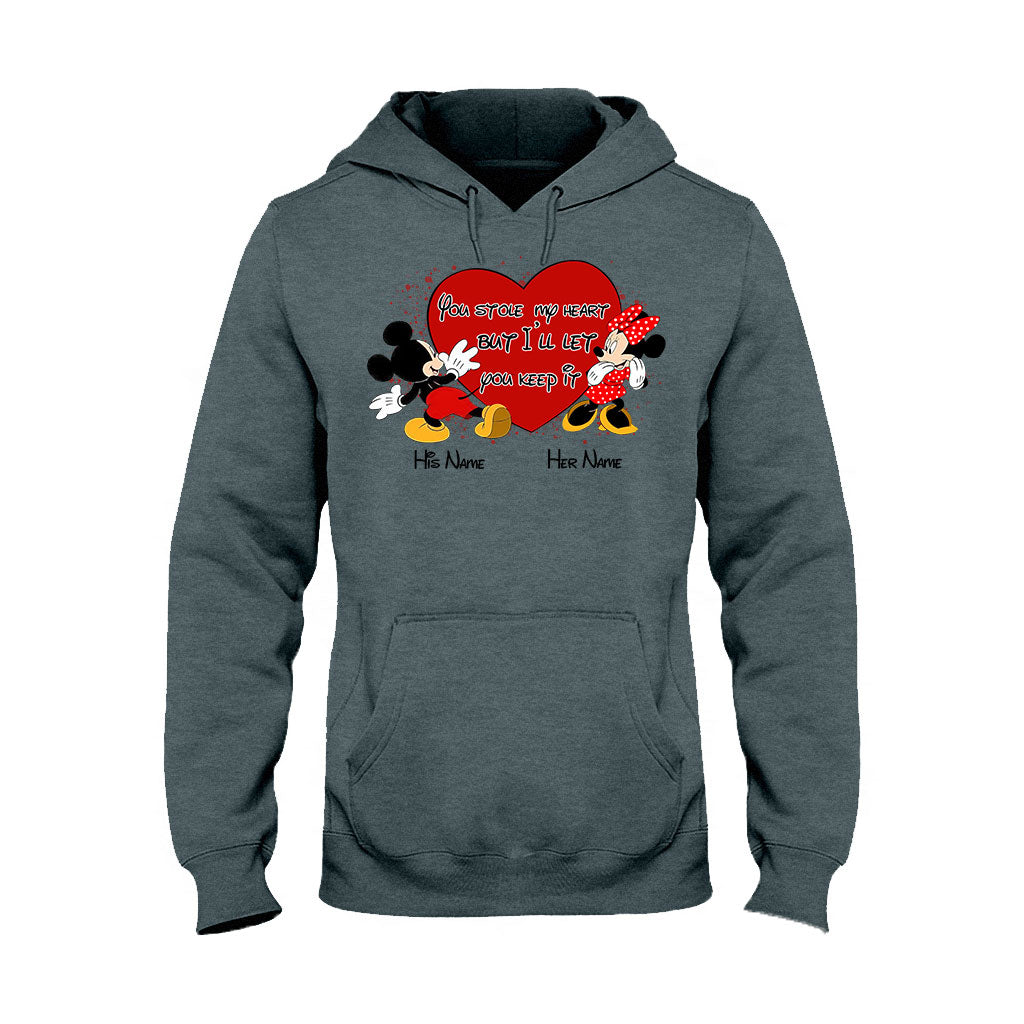 Personalized Couple Mouse T-shirt & Hoodie with Names Gift