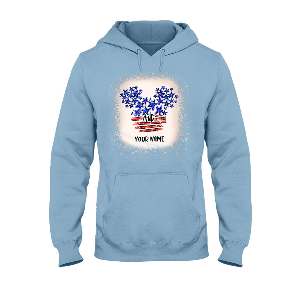 Personalized Stars And Stripes Mouse Ears T-Shirt & Hoodie for Independence Day