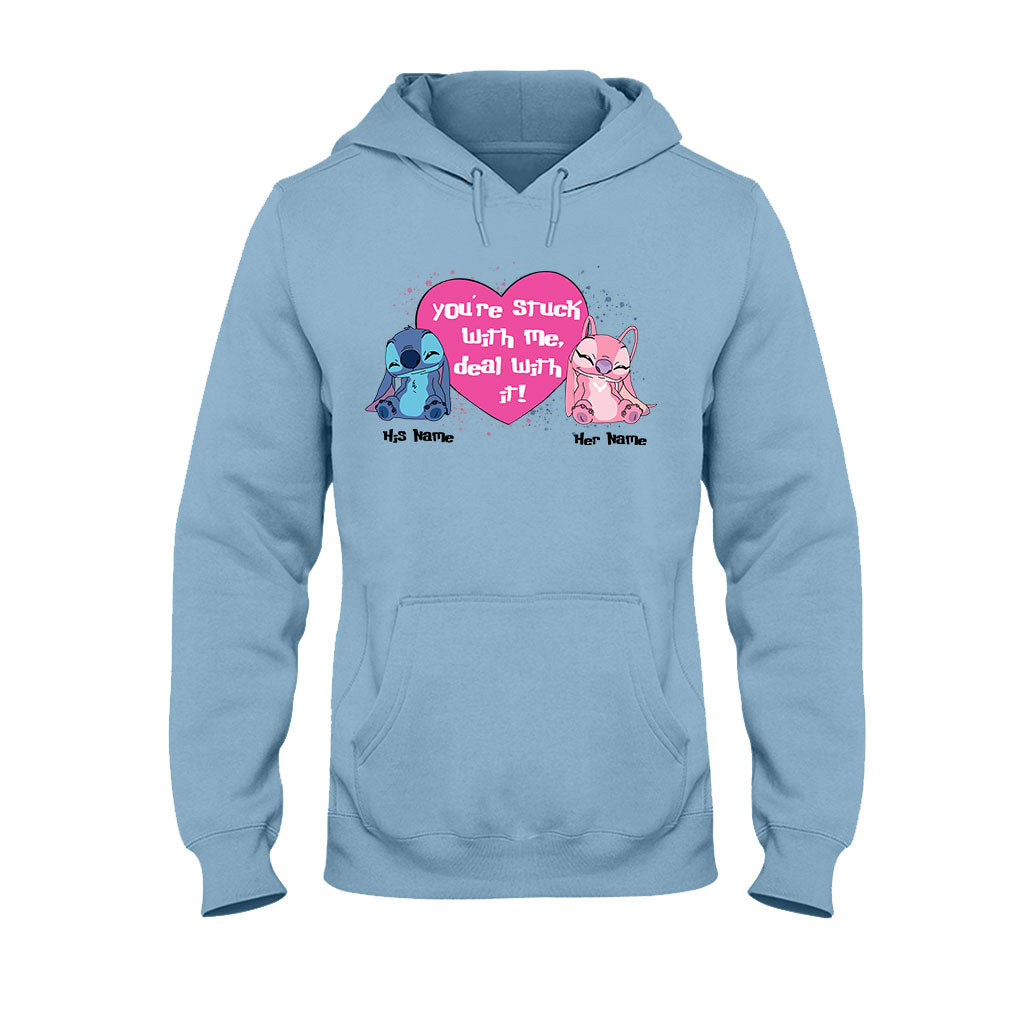 Personalized Couple T-shirt and Hoodie You're Stuck With Me Gift