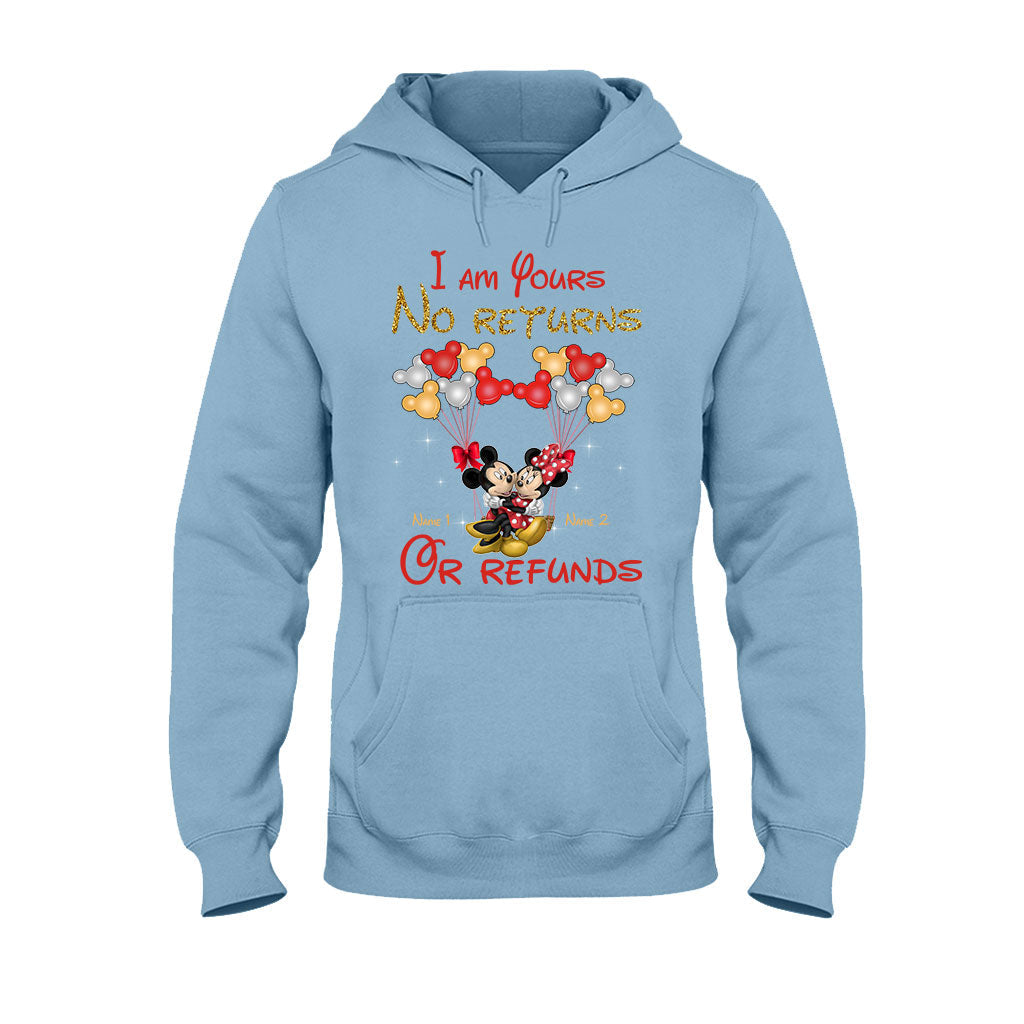 Personalized Couple T-Shirt & Hoodie with Custom Names Gift