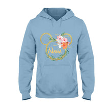 Load image into Gallery viewer, Personalized Floral Mouse Ears T-Shirt for Grandma - Custom Nana Gift
