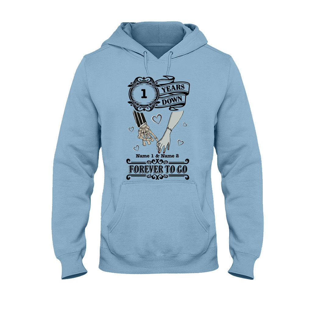 Personalized Couple T-shirt Hoodie Forever To Go Custom Name Gift