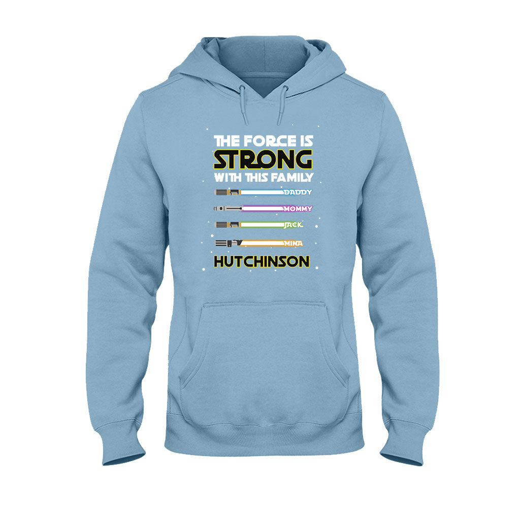Personalized Family T-Shirt Custom Name The Force Is Strong Gift