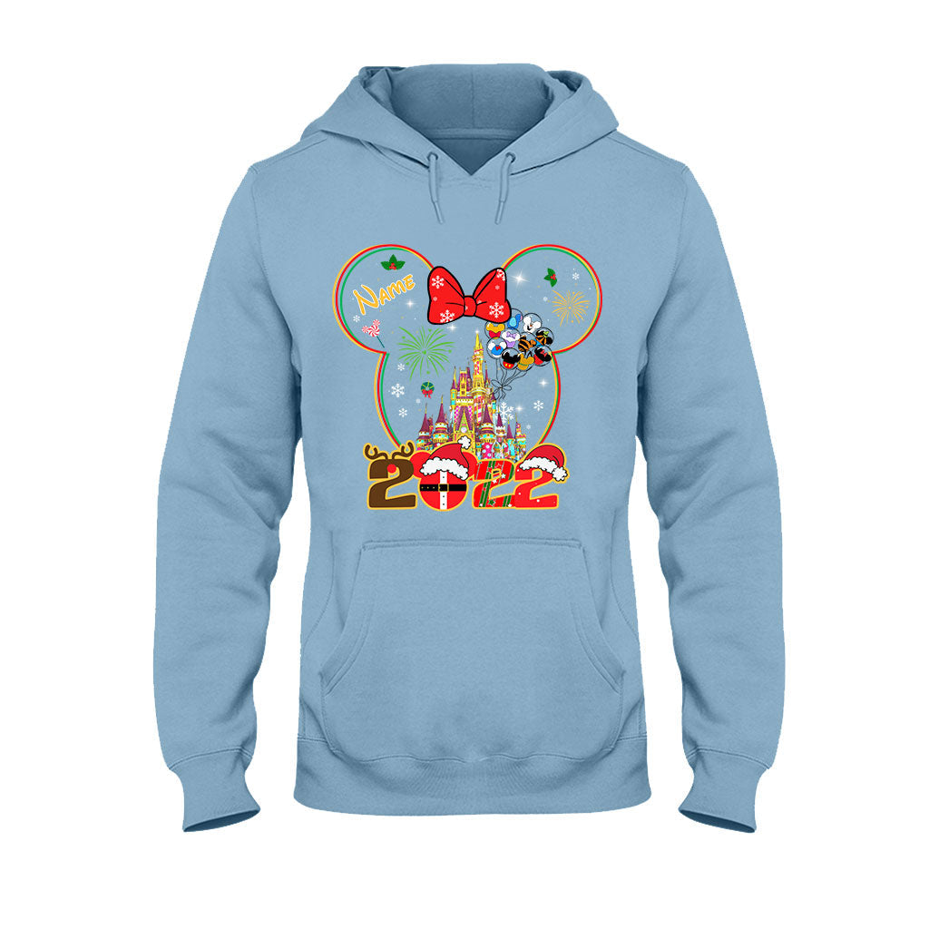 Personalized Christmas Mouse T-shirt & Hoodie for Kids - Custom Name Gift