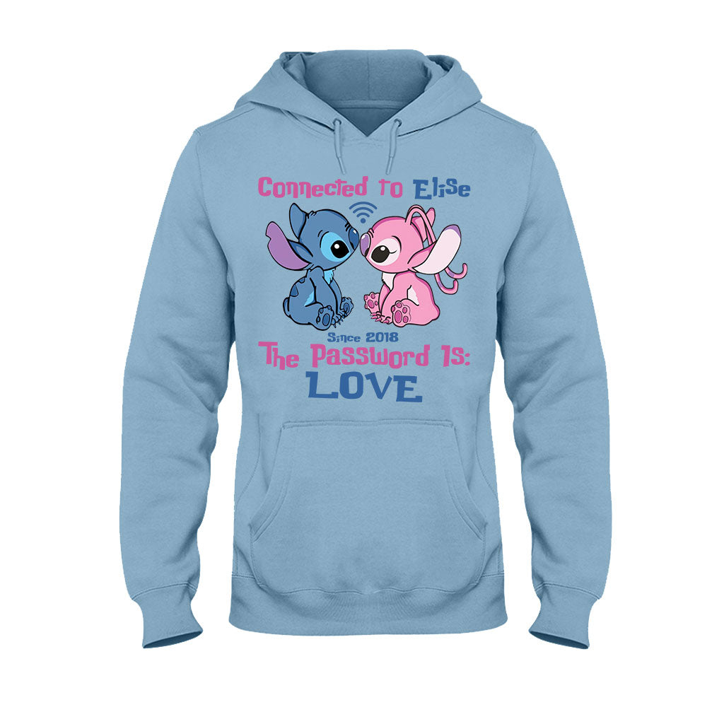Personalized Couple T-shirt & Hoodie Connected To Love Gift
