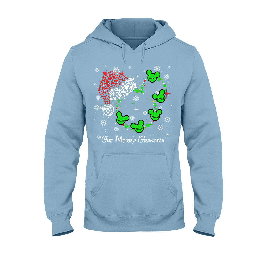 Personalized Christmas T-Shirt & Hoodie for Grandma | Custom Names