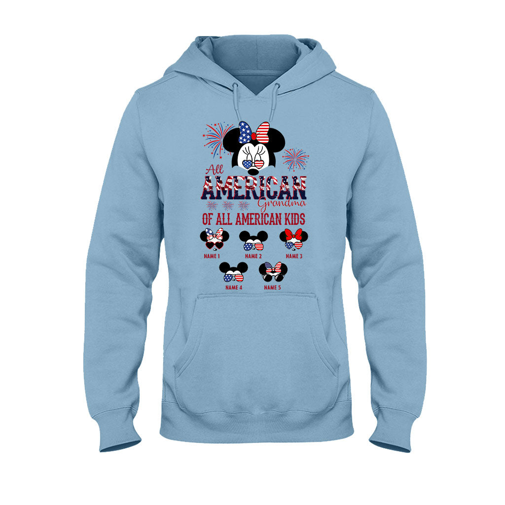 Personalized All American Grandma T-Shirt Hoodie Custom Names Gift