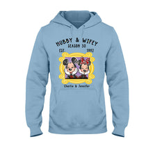 Load image into Gallery viewer, Personalized Couple T-shirt and Hoodie with Cute Design for Anniversary
