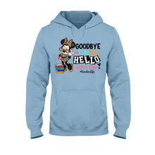 Load image into Gallery viewer, Personalized Teacher T-Shirt and Hoodie Goodbye Suntan Hello Lesson Plan Gift
