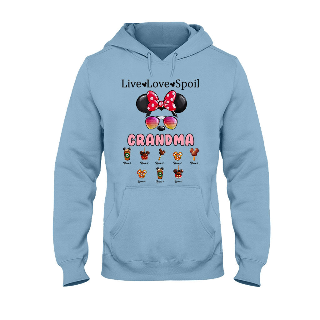 Personalized Live Love Spoil Mouse T-shirt for Grandma