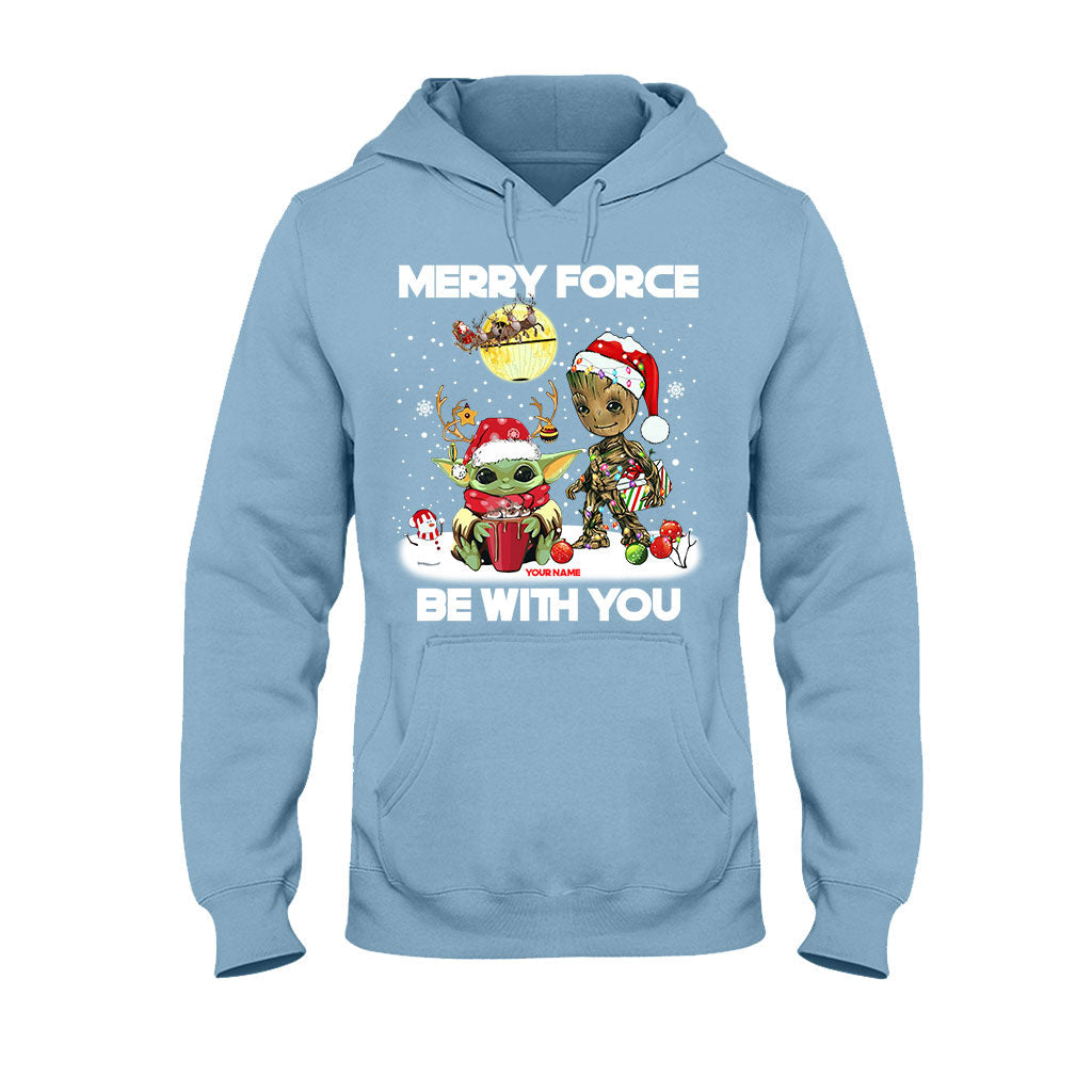Personalized Merry Force Be With You Christmas T-shirt & Hoodie Gift