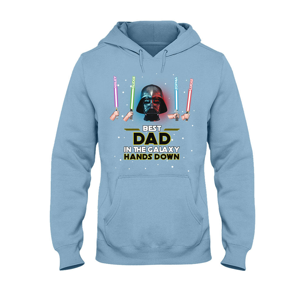 Personalized Best Dad in the Galaxy T-shirt & Hoodie Gift