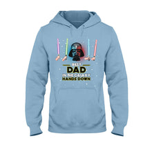 Load image into Gallery viewer, Personalized Best Dad in the Galaxy T-shirt &amp; Hoodie Gift
