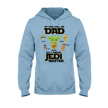 Load image into Gallery viewer, Personalized Jedi Master T-shirt for Dad with Custom Names

