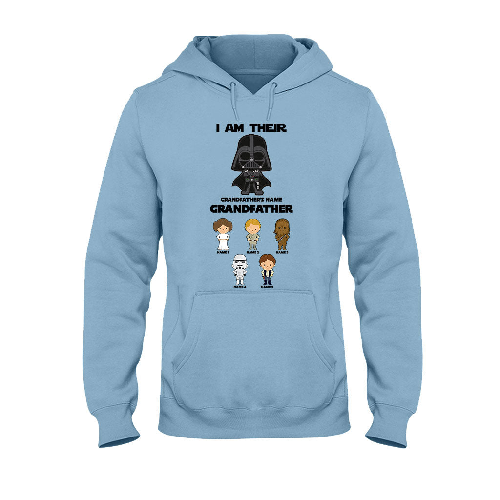 Personalized Father's Day T-shirt with Custom Names & Darth Vader Design
