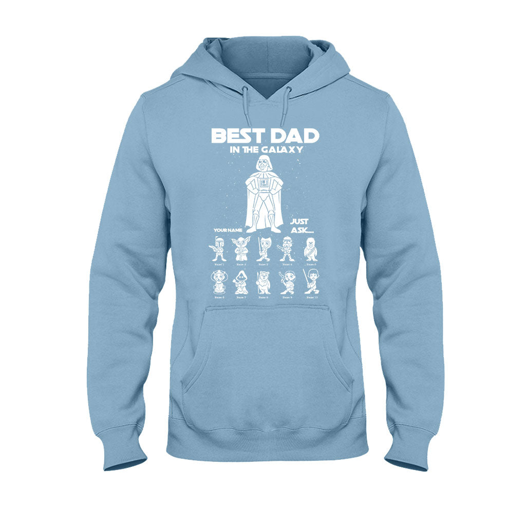 Personalized Best Dad In The Galaxy T-shirt & Hoodie Gift