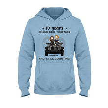 Load image into Gallery viewer, Personalized Couple T-shirt &amp; Hoodie 10 Years Behind Bars Gift
