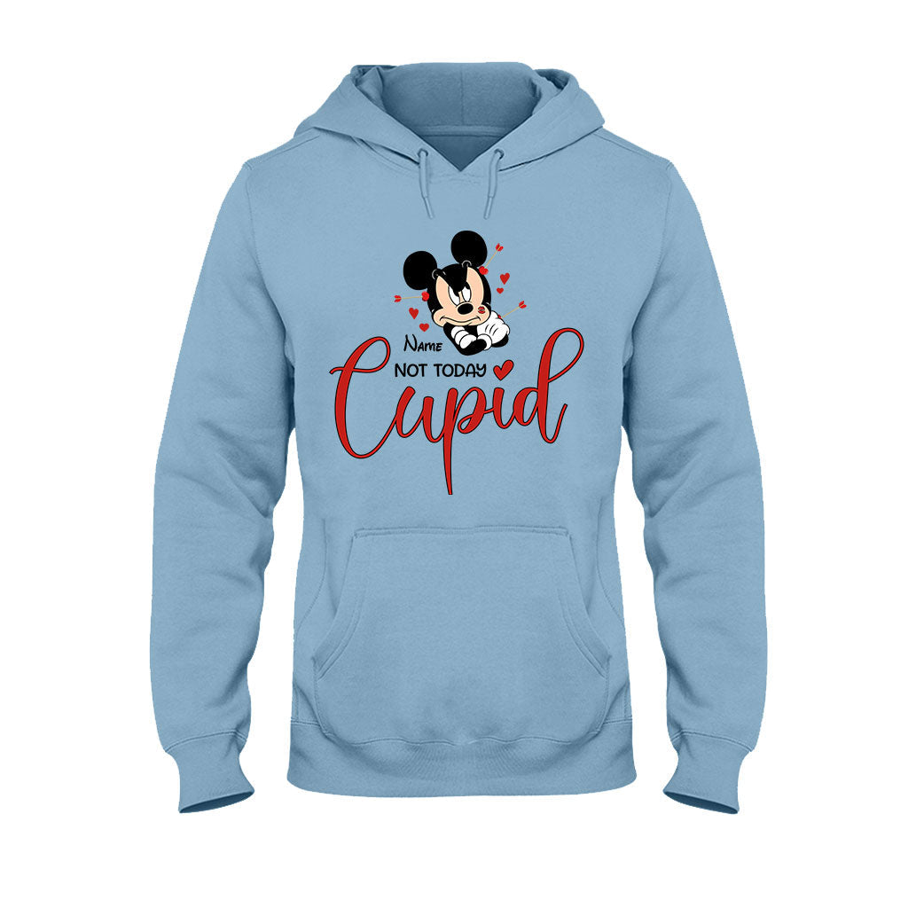 Personalized 'Not Today Cupid' T-shirt & Hoodie for Her - Custom Name Gift