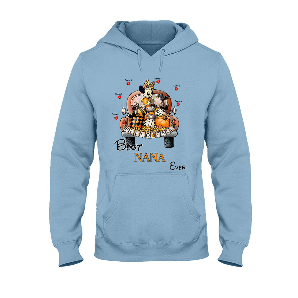 Personalized Hello Fall T-shirt & Hoodie with Custom Names for Family