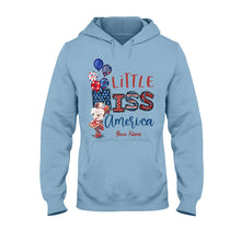 Load image into Gallery viewer, Personalized Independence Day Little Miss T-Shirt and Hoodie Custom Name Gift
