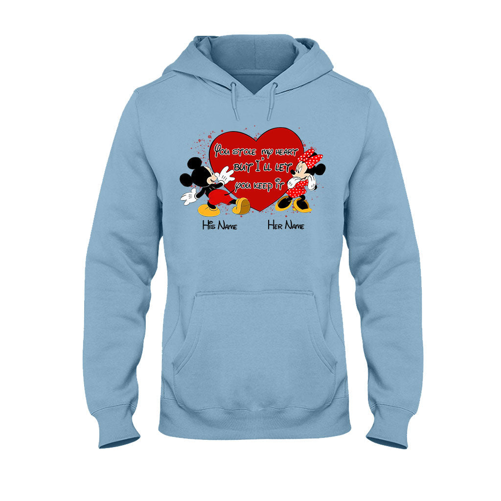 Personalized Couple Mouse T-shirt & Hoodie with Names Gift