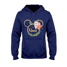 Load image into Gallery viewer, Personalized Floral Mouse Ears T-Shirt for Grandma - Custom Nana Gift
