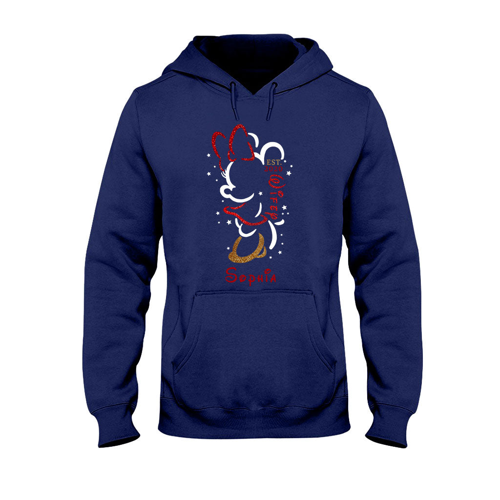 Personalized Couple T-Shirt and Hoodie Set with Names for Anniversary Gift