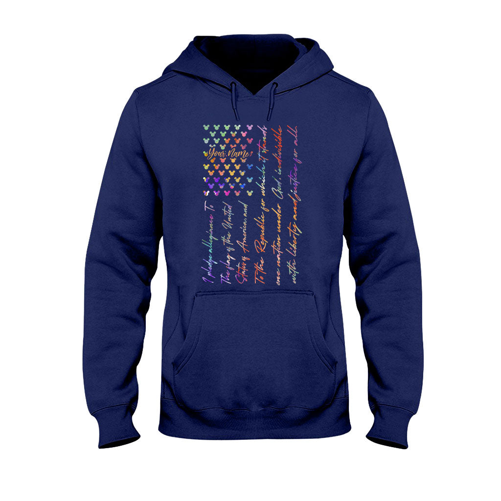 Personalized Mouse Ears Pledge of Allegiance T-shirt & Hoodie for Independence Day