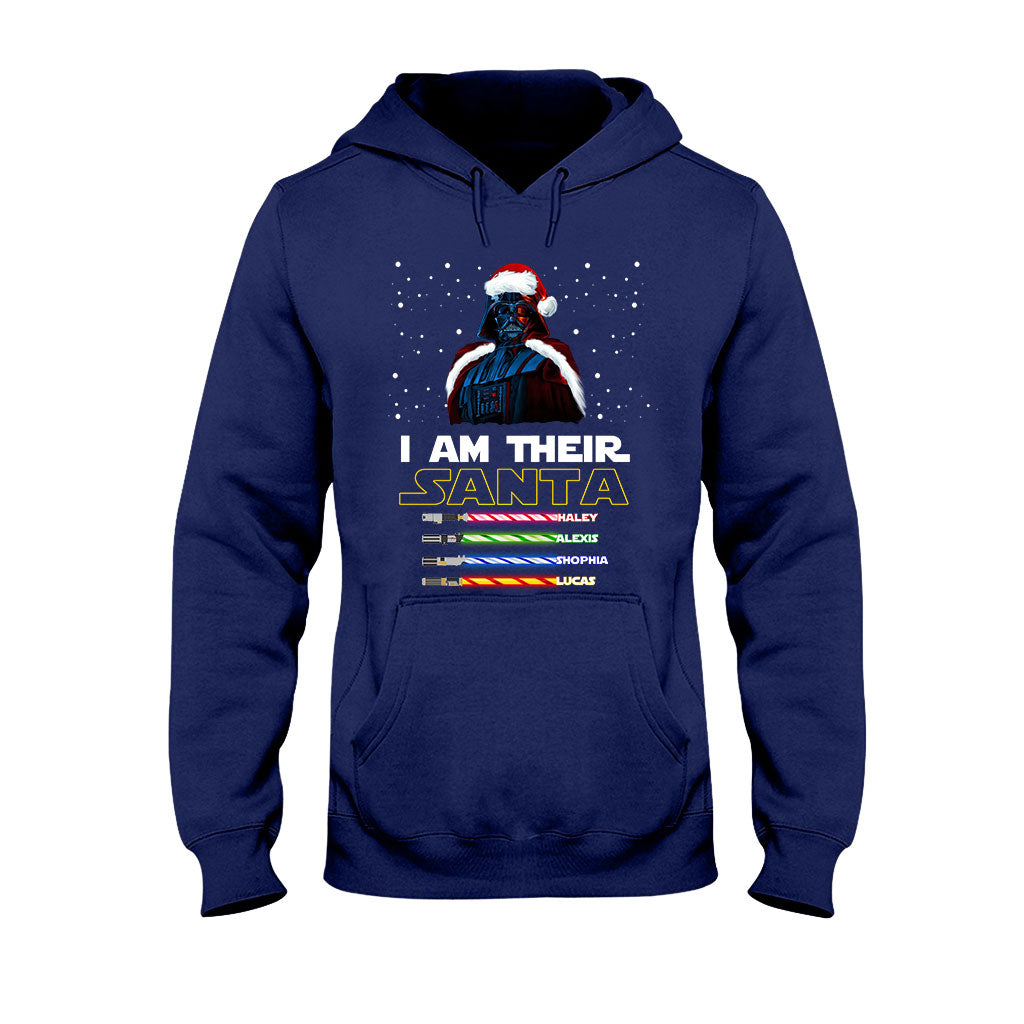 Personalized Christmas T-Shirt & Hoodie Gift for Dad - I Am Their Santa