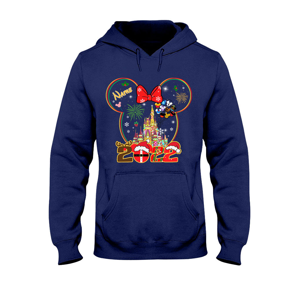 Personalized Christmas Mouse T-shirt & Hoodie for Kids - Custom Name Gift