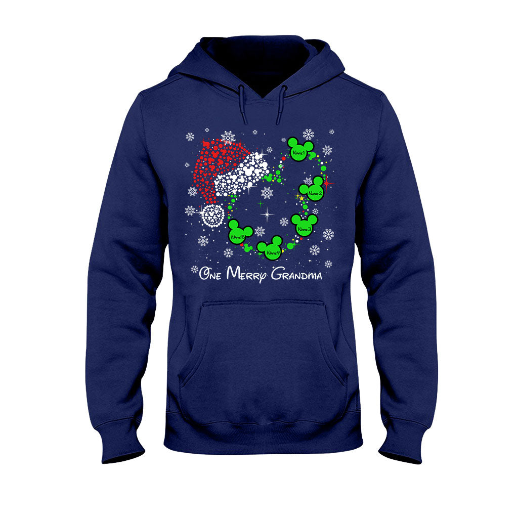 Personalized Christmas T-Shirt & Hoodie for Grandma | Custom Names