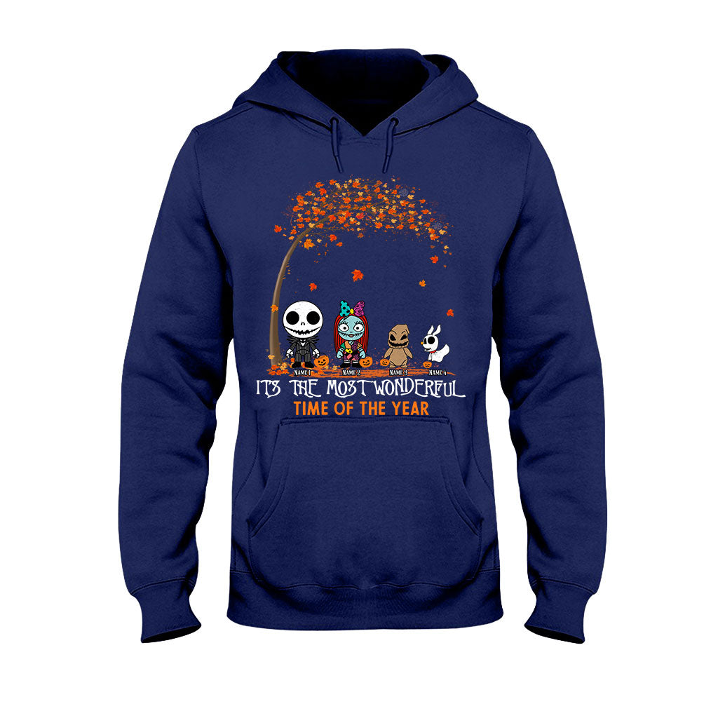 Personalized Halloween T-shirt & Hoodie with Custom Names for Family