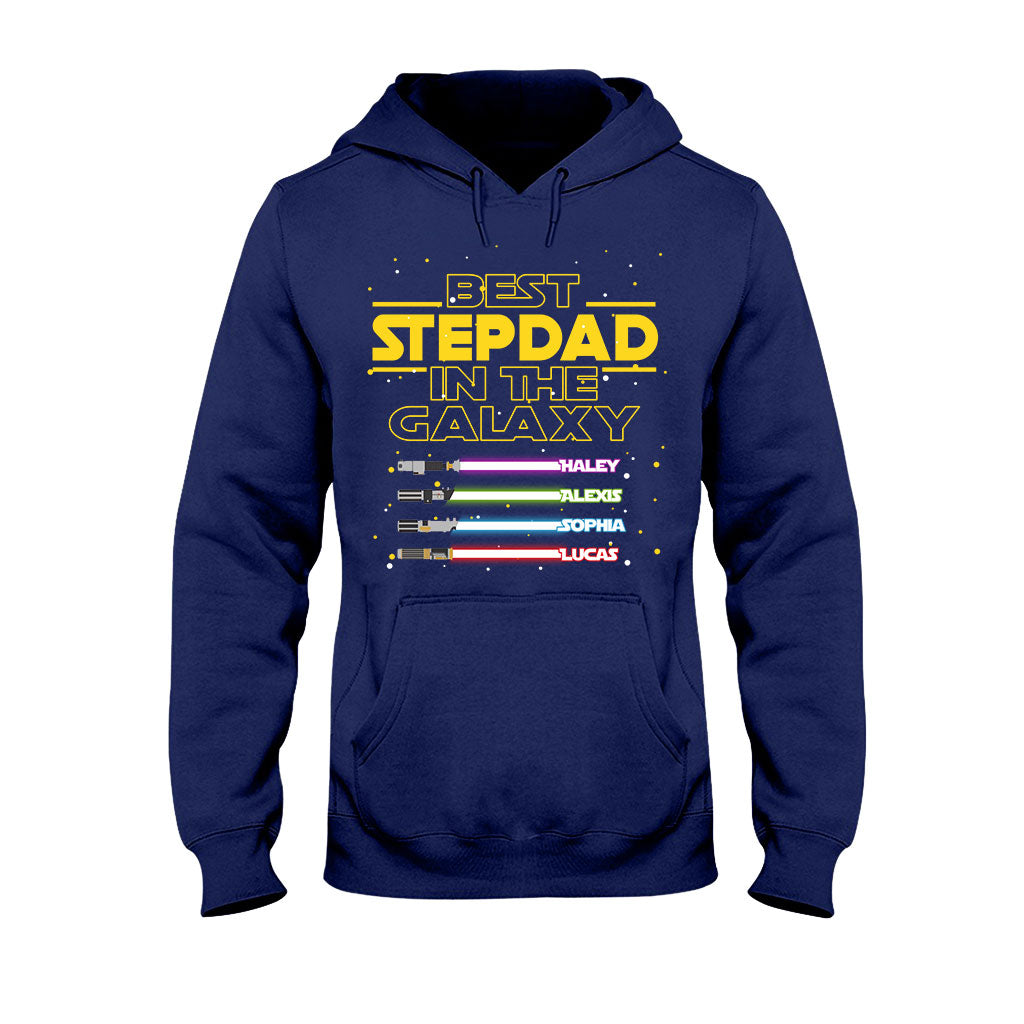 Personalized Best Stepdad In The Galaxy T-shirt & Hoodie Gift