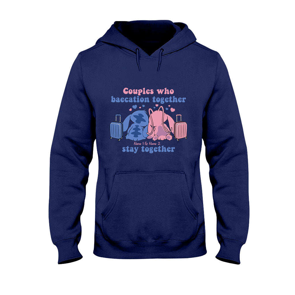 Personalized Baecation Couple T-Shirt and Hoodie Custom Names Gift