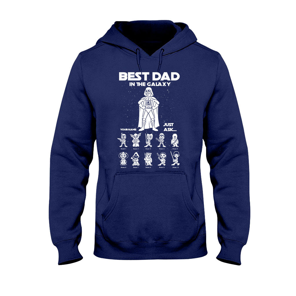Personalized Best Dad In The Galaxy T-shirt & Hoodie Gift