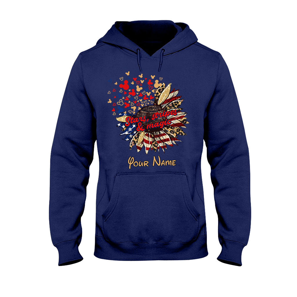 Personalized Independence Day T-Shirt & Hoodie with American Flag Design