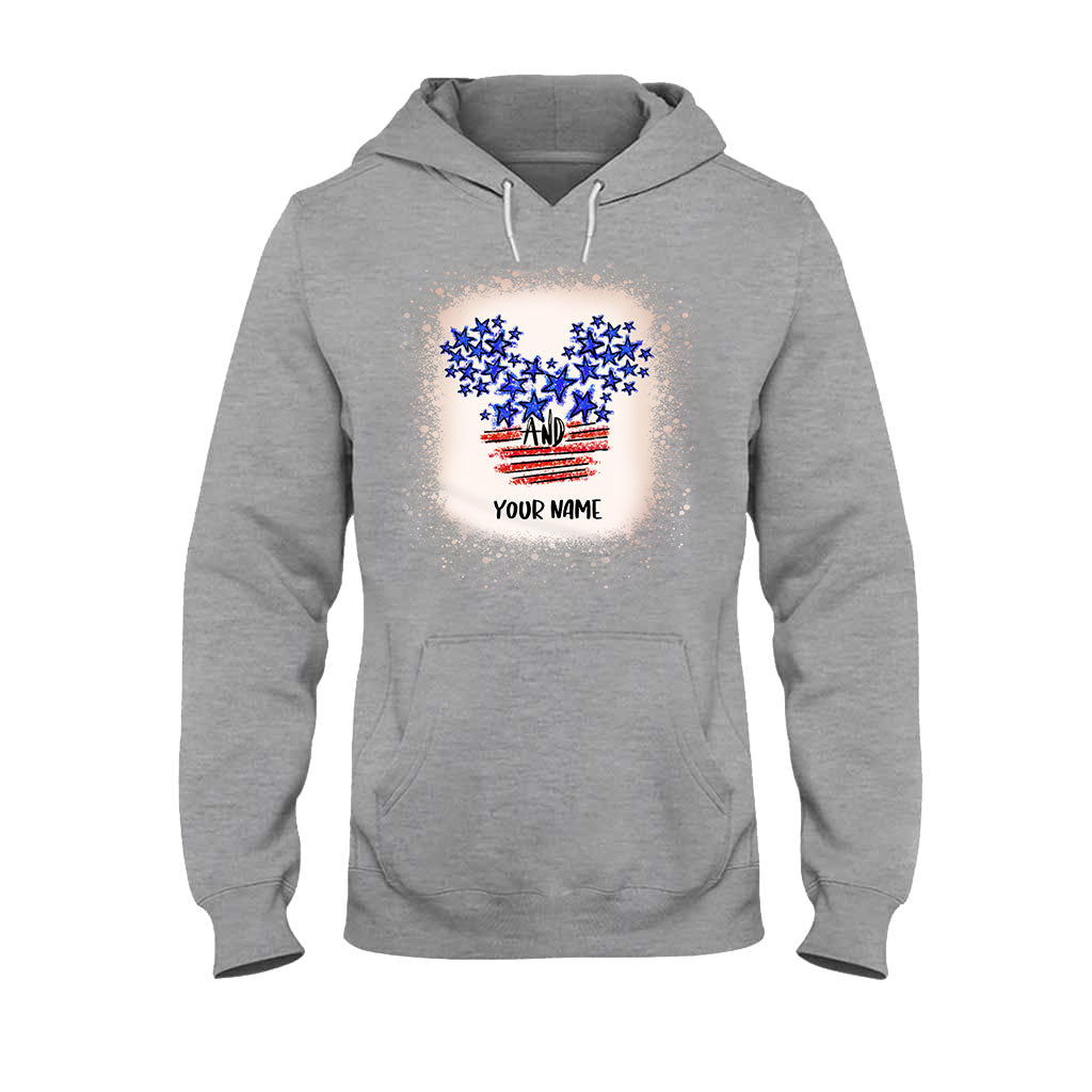 Personalized Stars And Stripes Mouse Ears T-Shirt & Hoodie for Independence Day