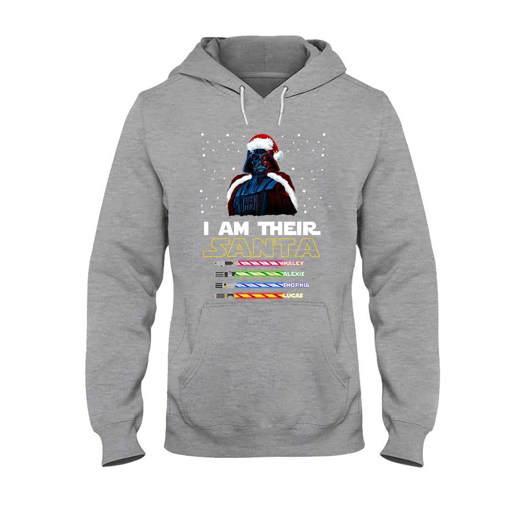 Personalized Christmas T-Shirt & Hoodie Gift for Dad - I Am Their Santa