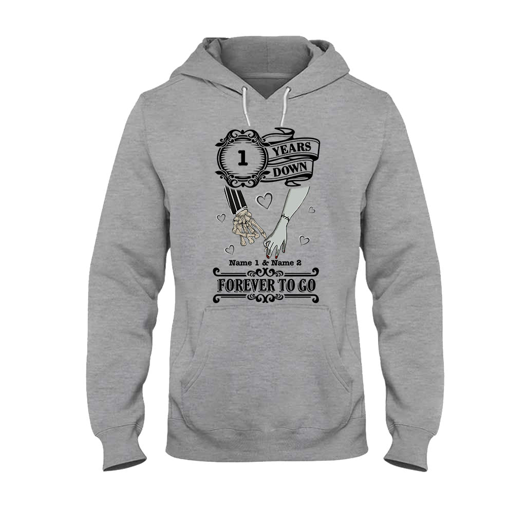 Personalized Couple T-shirt Hoodie Forever To Go Custom Name Gift
