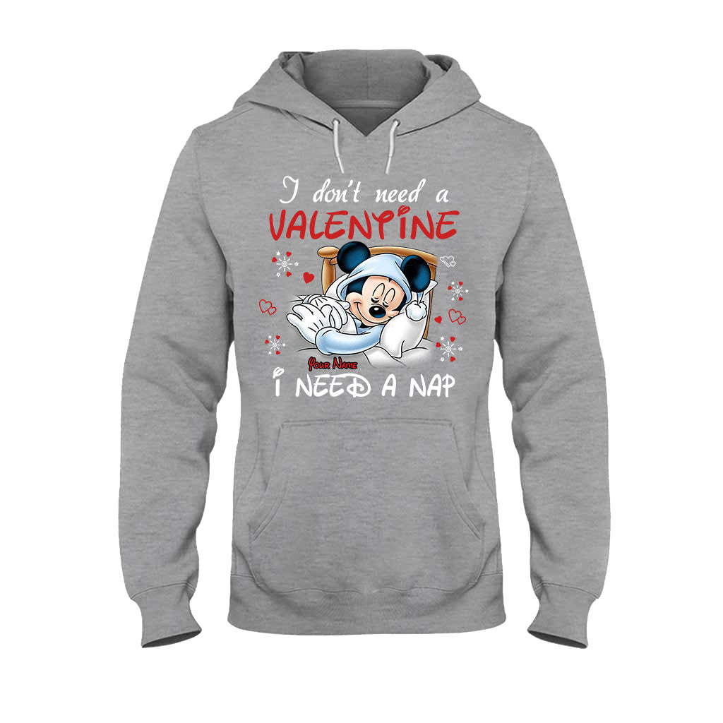 Personalized Valentine T-shirt with Mickey Mouse Design for Her