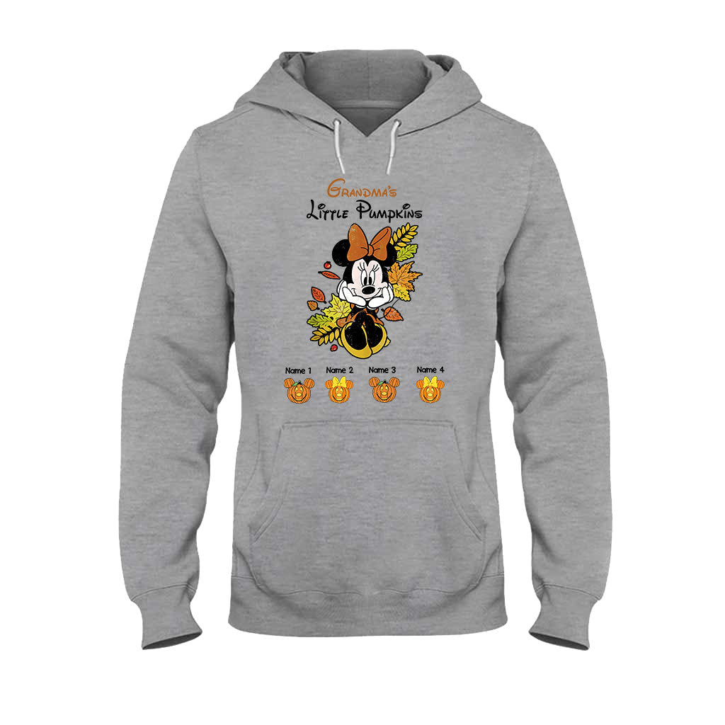 Personalized Grandma T-Shirt & Hoodie with Little Pumpkins Design