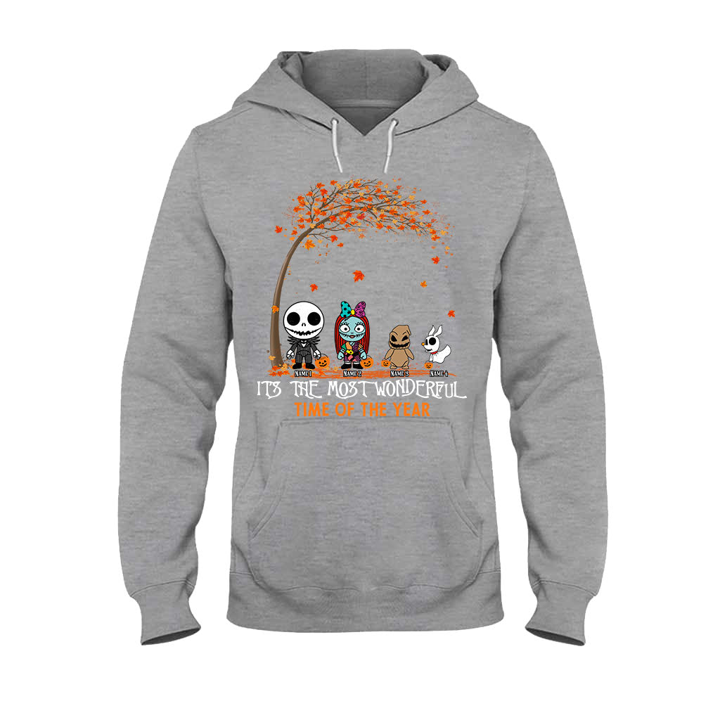 Personalized Halloween T-shirt & Hoodie with Custom Names for Family