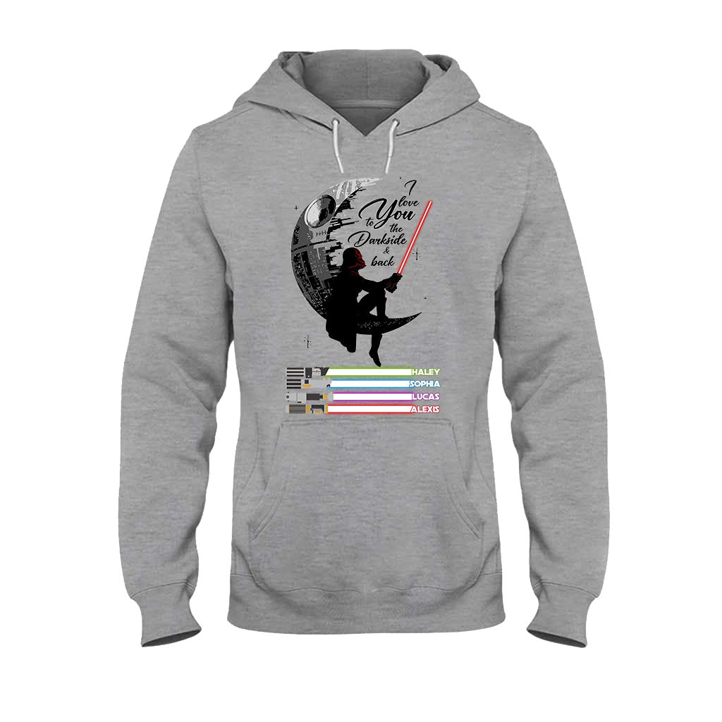 Personalized Father's Day T-shirt & Hoodie I Love You to the Darkside Gift