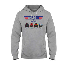 Load image into Gallery viewer, Personalized Top Dad T-shirt &amp; Hoodie Custom Names Gift for Father's Day
